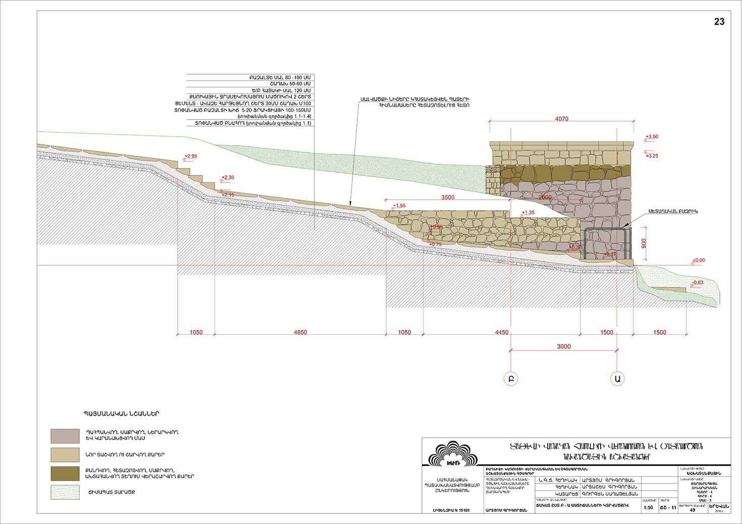 Restorarion project of the Bell Tower of Tatev monastery