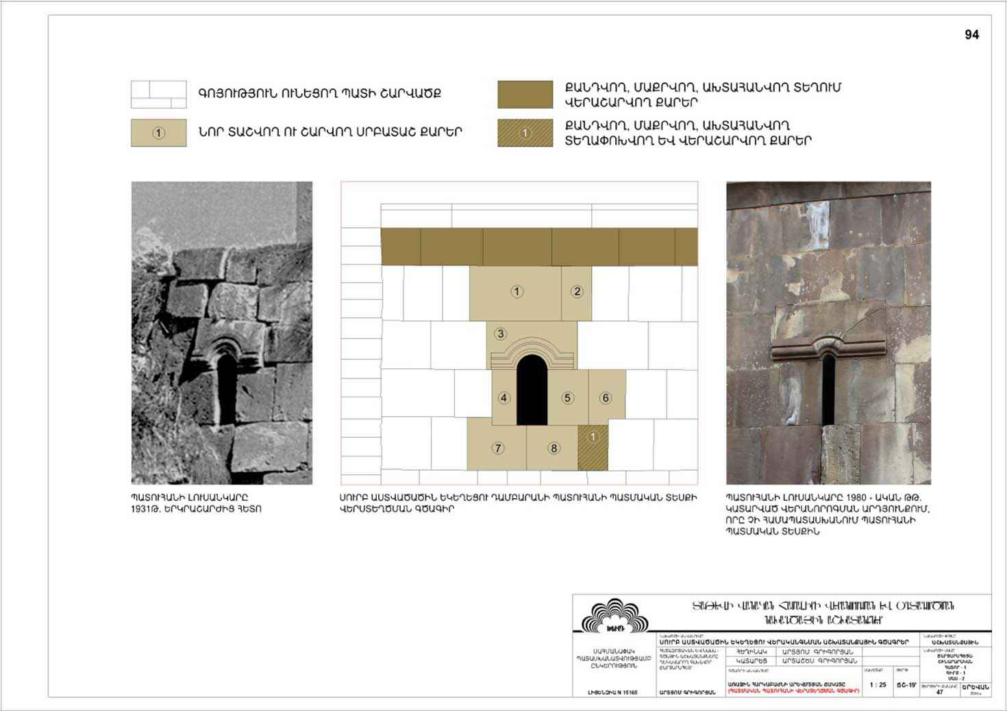 Restorarion project of the Saint Astvatsatsin Church of Tatev Monastery Complex