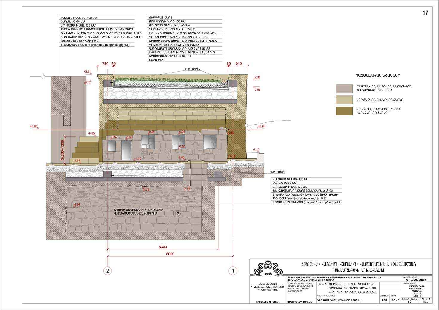 Restorarion project of the Eastern Wall of the Tatev Monastery and the Isolator (Dungeon)
