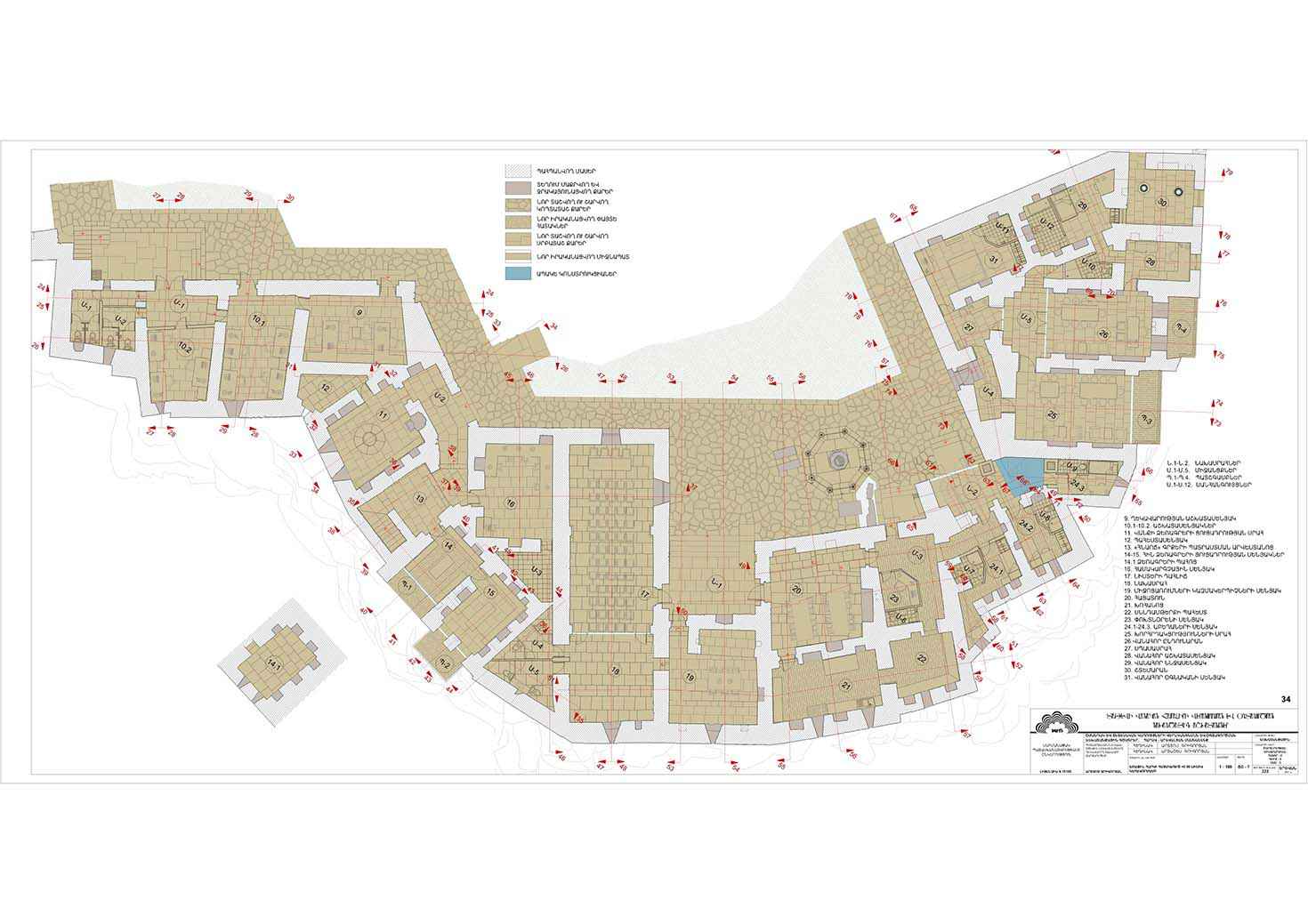 Restorarion project of the south-eastern building of the Tatev monastery auxiliaries