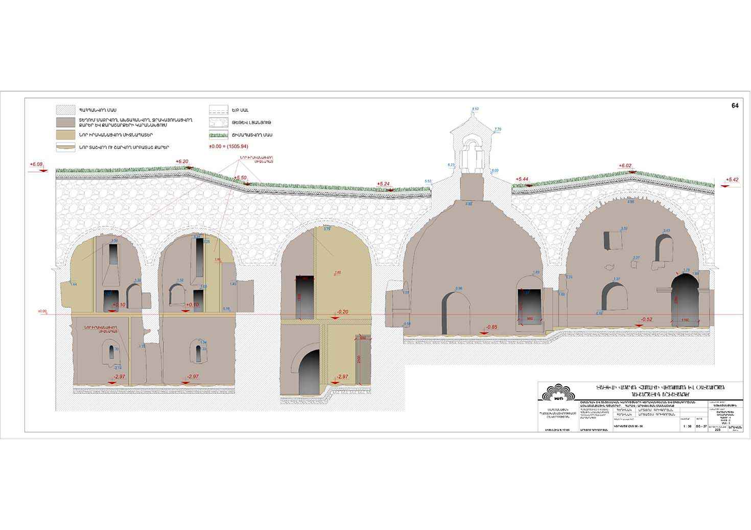 Restorarion project of the south-eastern building of the Tatev monastery auxiliaries