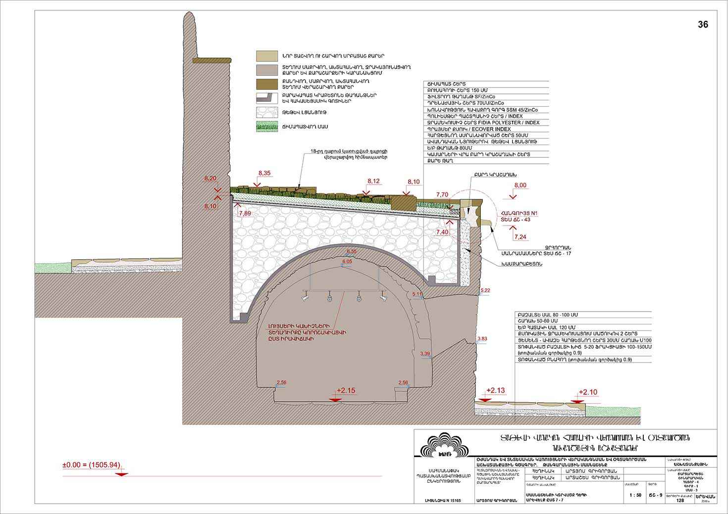 Restorarion project of the north-western part of the auxiliary outbuildings